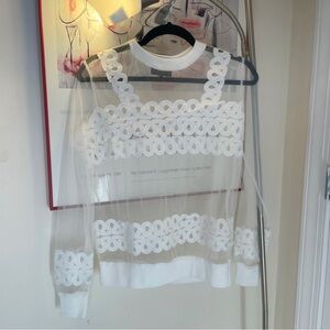 Mesh Embroidered Sweater